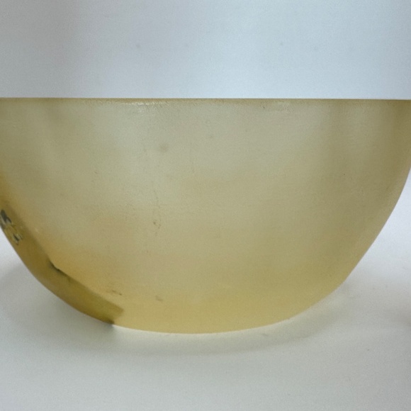 Martha Sturdy acrylic bowl with floating gold leaf in metal stand. Rare - Picture 7 of 11